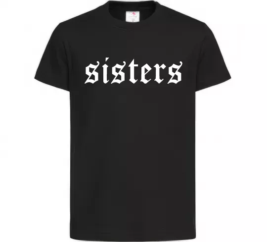 Дитяча футболка Sisters gothic Чорний фото