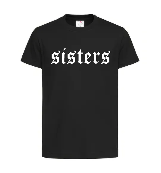 Детская футболка Sisters gothic Черный фото