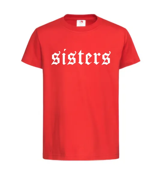 Детская футболка Sisters gothic Красный фото
