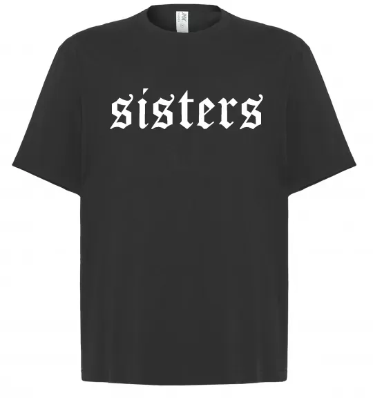 Футболка Оверсайз Sisters gothic Чорний фото