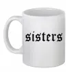 Чашка керамическая Sisters gothic Белый фото
