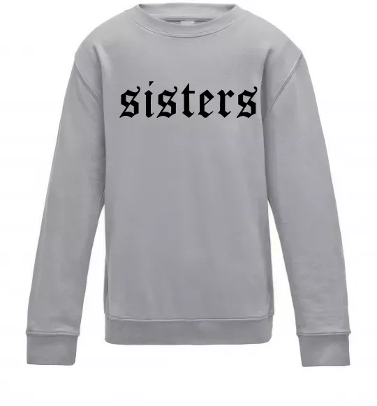 Детский Свитшот Sisters gothic Серый меланж фото