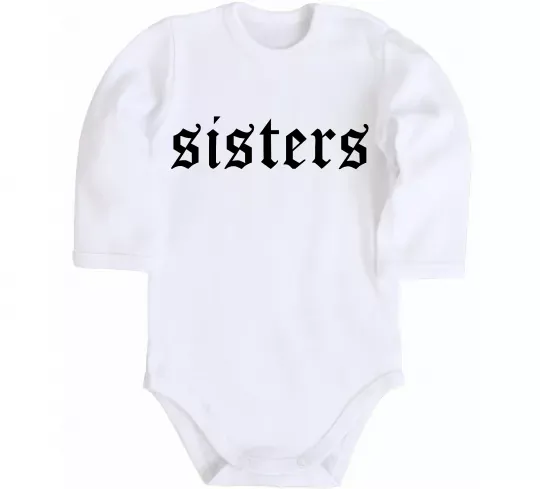 Дитячий бодік Sisters gothic Білий фото