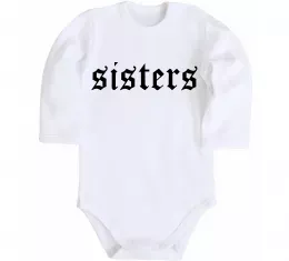 Детский боди Sisters gothic Белый фото