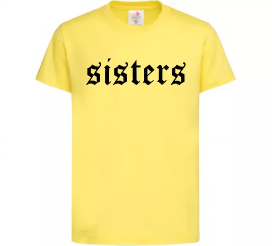 Дитяча футболка Sisters gothic Лимонний фото