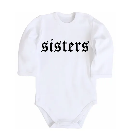 Дитячий бодік Sisters gothic Білий фото