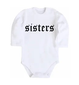 Детский боди Sisters gothic Белый фото