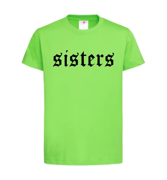 Детская футболка Sisters gothic Лаймовый фото