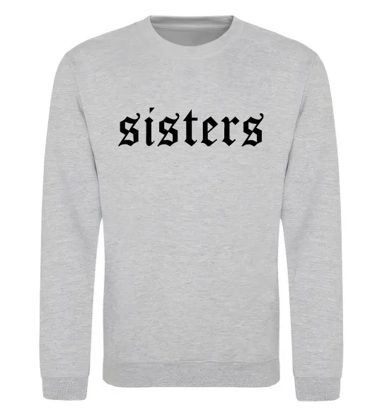 Свитшот Sisters gothic Серый меланж фото