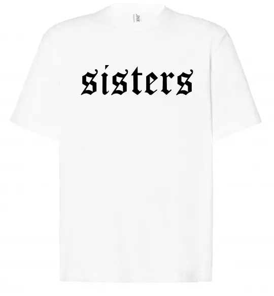 Футболка Оверсайз Sisters gothic Білий фото