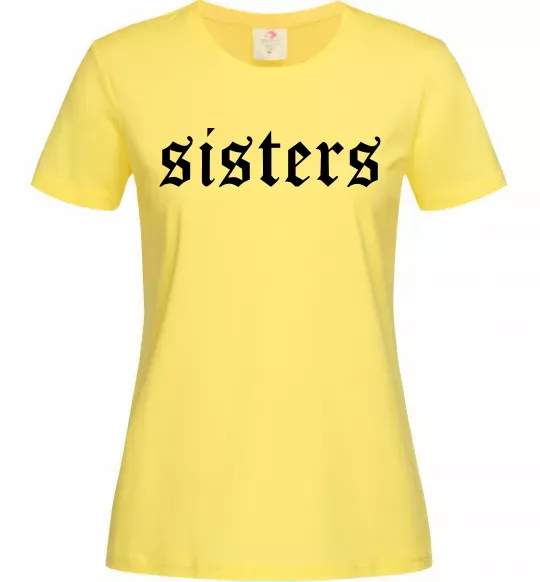 Женская футболка Sisters gothic Лимонный фото
