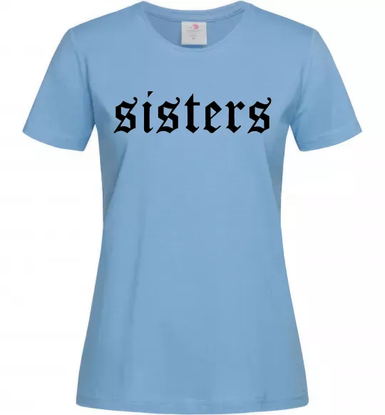 Женская футболка Sisters gothic Голубой фото