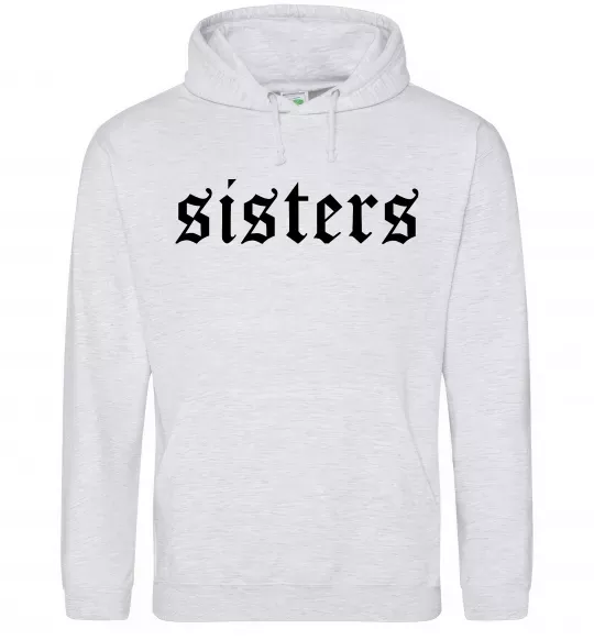 Жіноча толстовка (худі) Sisters gothic Сірий меланж фото