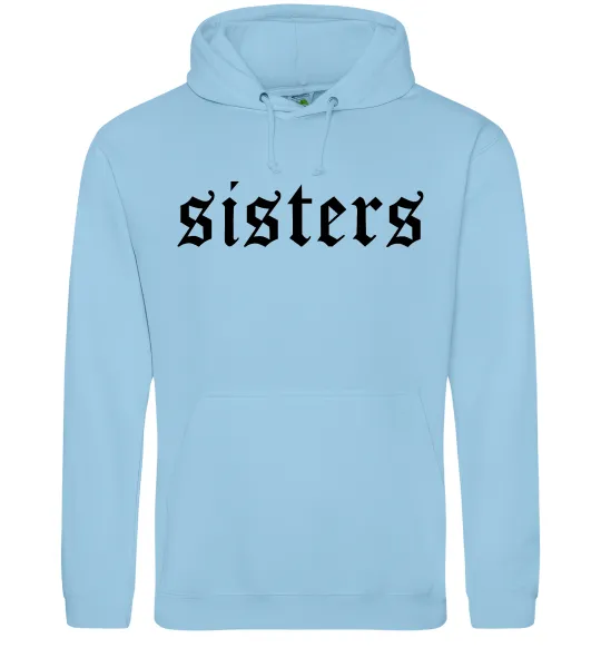 Женская толстовка (худи) Sisters gothic Голубой фото
