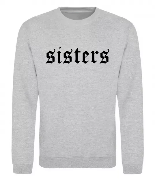 Світшот Sisters gothic Сірий меланж фото