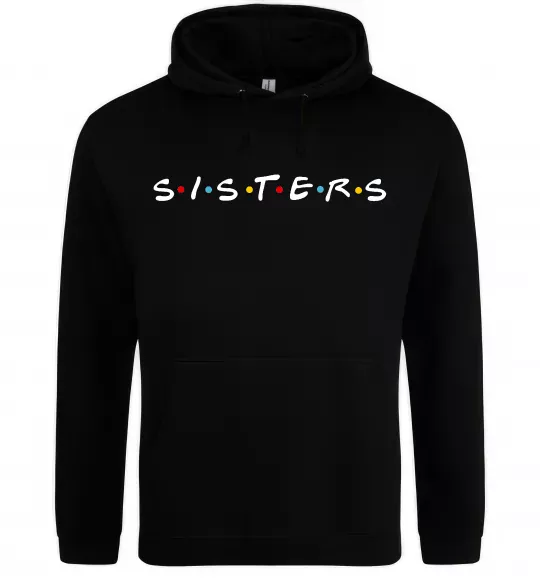 Жіноча толстовка (худі) Sisters в стилі друзів Чорний фото