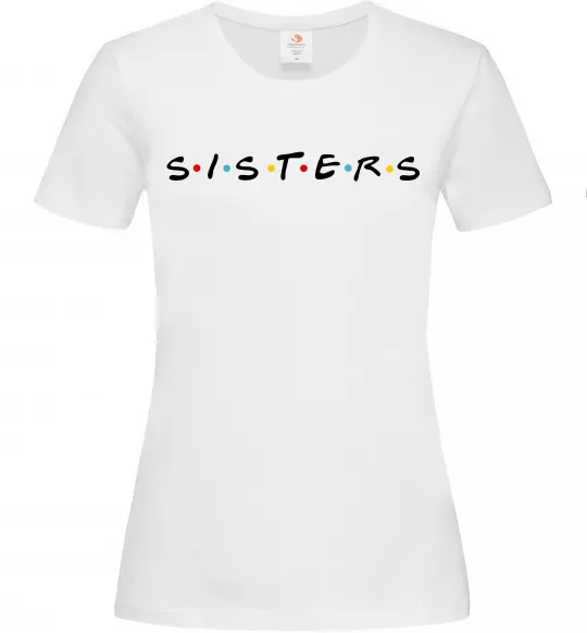 Женская футболка Sisters в стилі друзів Белый фото