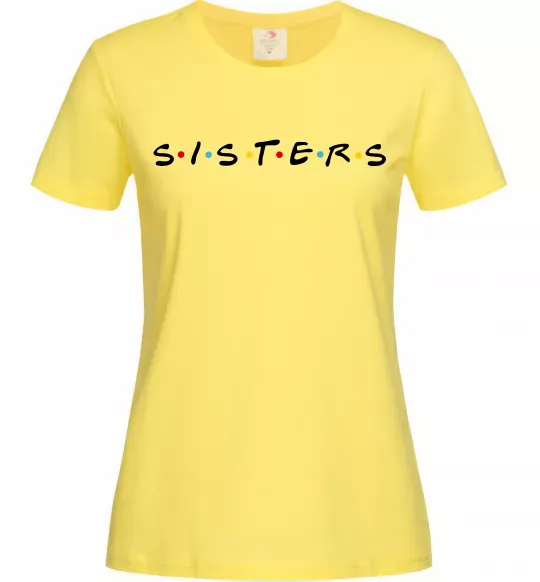 Женская футболка Sisters в стилі друзів Лимонный фото