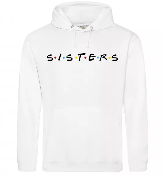 Жіноча толстовка (худі) Sisters в стилі друзів Білий фото