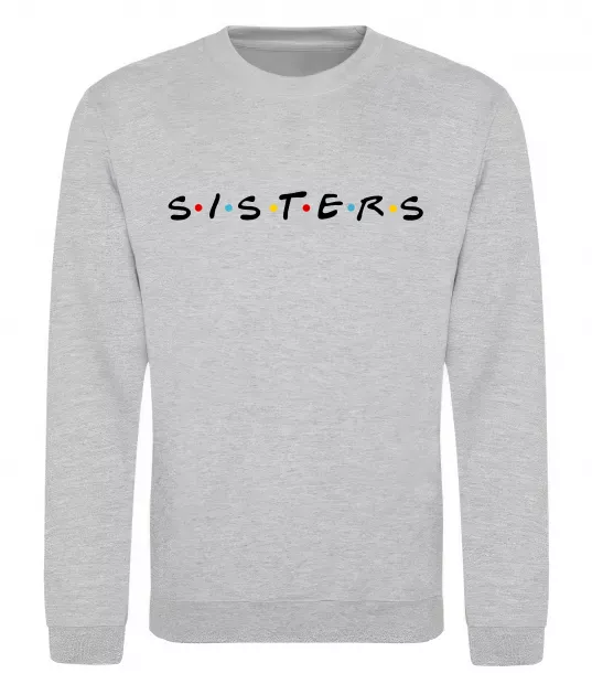 Світшот Sisters в стилі друзів Сірий меланж фото