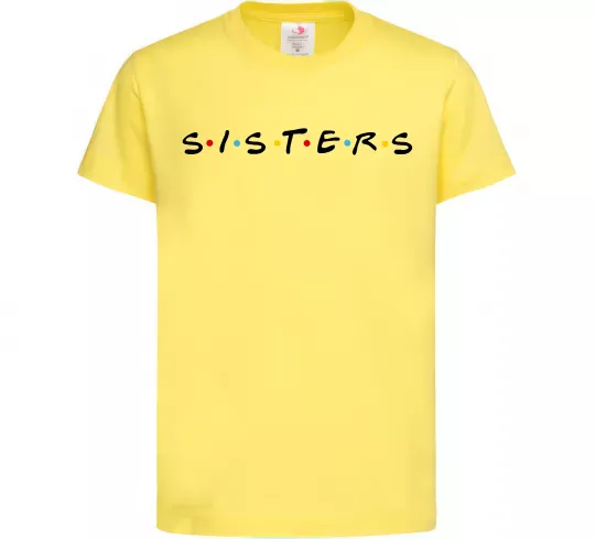 Детская футболка Sisters в стилі друзів Лимонный фото