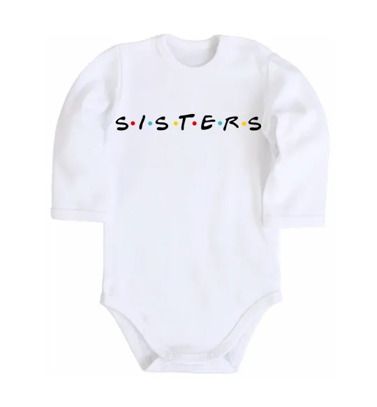 Дитячий бодік Sisters в стилі друзів Білий фото