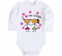 Детский боди I love my sister малюнок Детский боди I love my sister малюнок