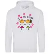 Женская толстовка (худи) I love my sister малюнок Серый меланж фото