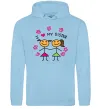 Жіноча толстовка (худі) I love my sister малюнок Блакитний фото