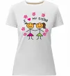 Женская премиум футболка I love my sister малюнок Белый фото