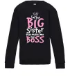 Детский Свитшот Big sister Boss Черный фото