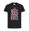 Дитяча футболка Big sister Boss Чорний фото