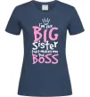 Женская футболка Big sister Boss Темно-синий фото