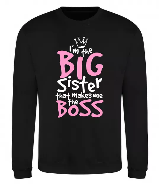 Світшот Big sister Boss Чорний фото