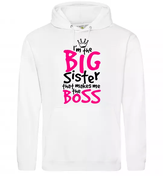 Жіноча толстовка (худі) Big sister Boss Білий фото