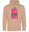 Жіноча толстовка (худі) Big sister Boss Пісочний фото