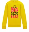 Детский Свитшот Big sister Boss Солнечно желтый фото