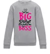 Детский Свитшот Big sister Boss Серый меланж фото