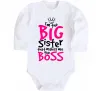 Дитячий бодік Big sister Boss Білий фото