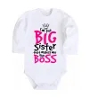 Детский боди Big sister Boss Белый фото