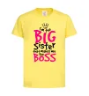 Дитяча футболка Big sister Boss Лимонний фото