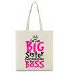 Эко-сумка Big sister Boss Бежевый фото