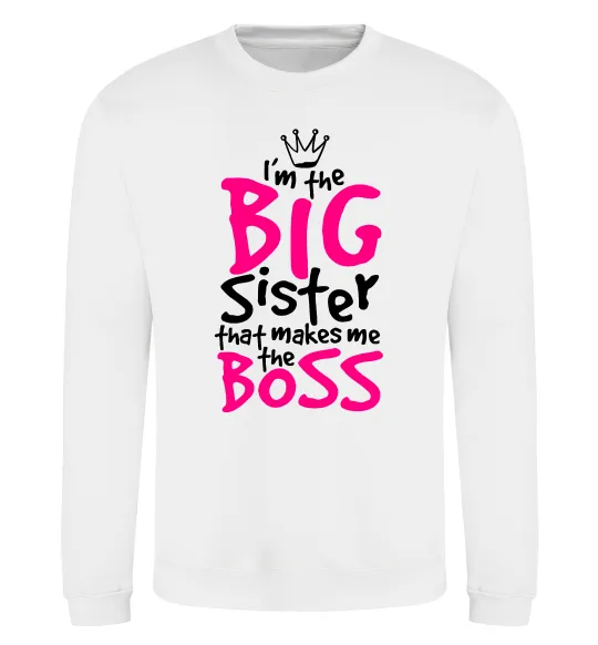 Свитшот Big sister Boss Белый фото