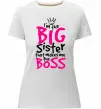 Женская премиум футболка Big sister Boss Белый фото
