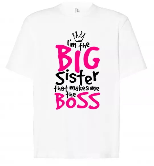 Футболка Оверсайз Big sister Boss Белый фото