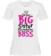 Женская футболка Big sister Boss Белый фото