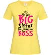 Женская футболка Big sister Boss Лимонный фото