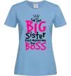 Женская футболка Big sister Boss Голубой фото