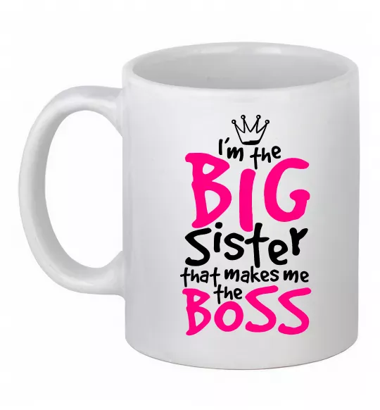 Чашка керамическая Big sister Boss Белый фото
