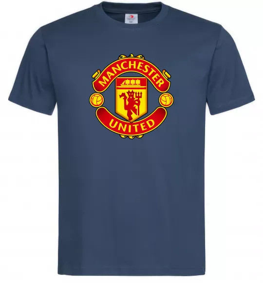 Чоловіча футболка Manchester United logo, колір - темно-синій, розмір - М Темно-синій фото